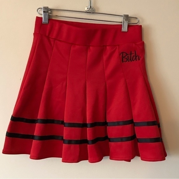 SPENCER’S sassy pleated mini skirt. Red. Size small. - Picture 3 of 7